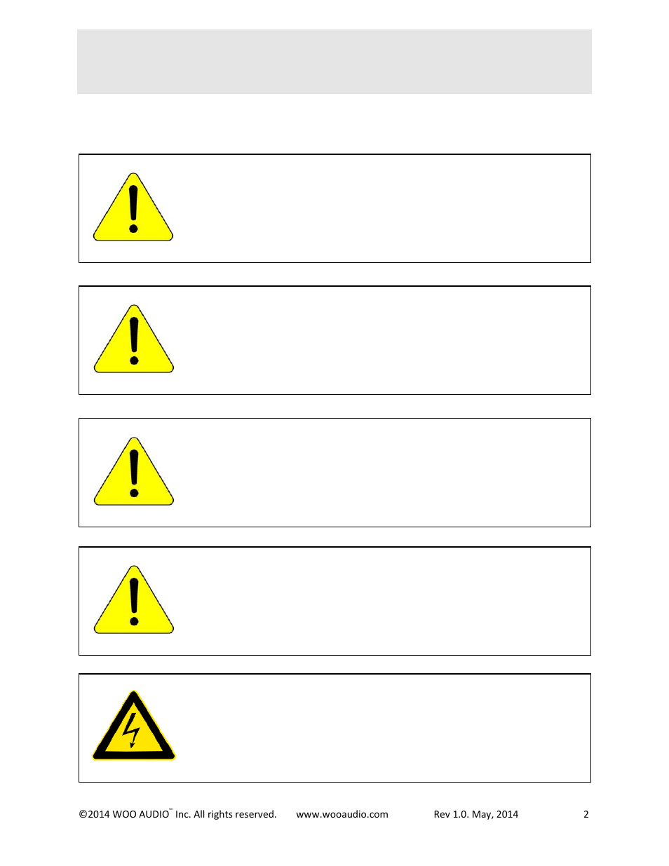 Important safety information | Woo Audio WA7 Fireflies User Manual | Page 2 / 12