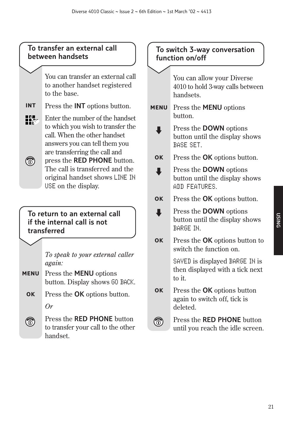 BT 4010 Classic User Manual | Page 23 / 49