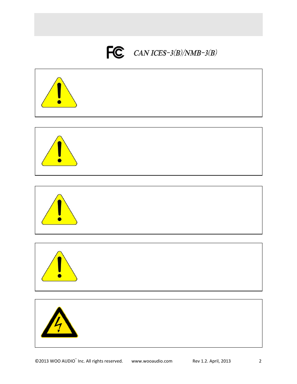 Important safety information | Woo Audio WA7 Fireflies User Manual | Page 2 / 17