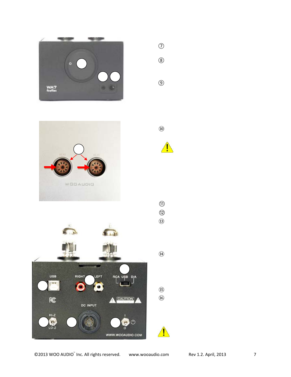 Woo Audio WA7 Fireflies User Manual | Page 7 / 17