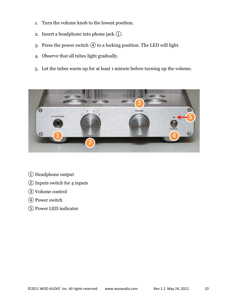 Break-in period | Woo Audio WA2 Single-ended User Manual | Page 10 / 15