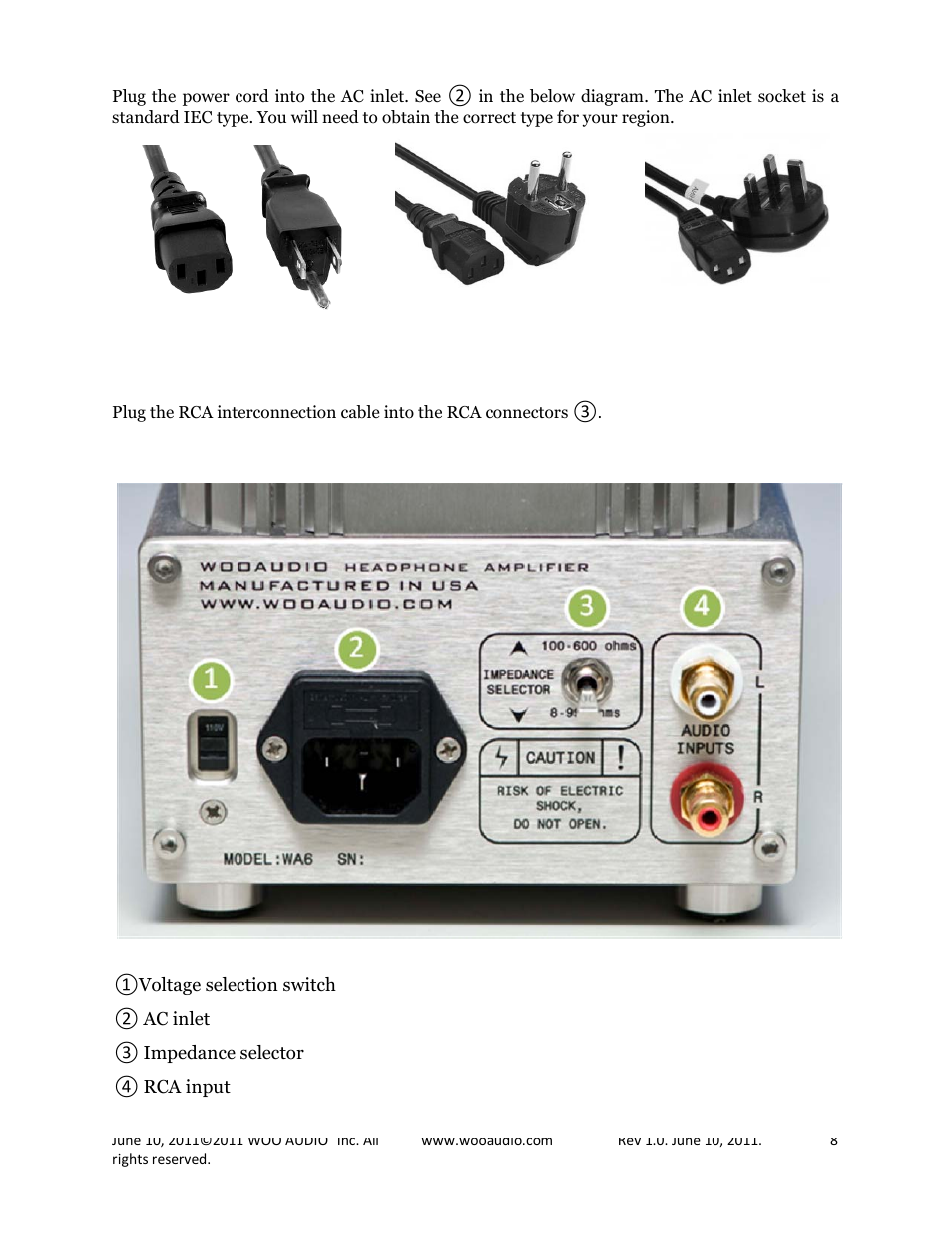 Woo Audio WA6 Headphone Amplifier User Manual | Page 8 / 15