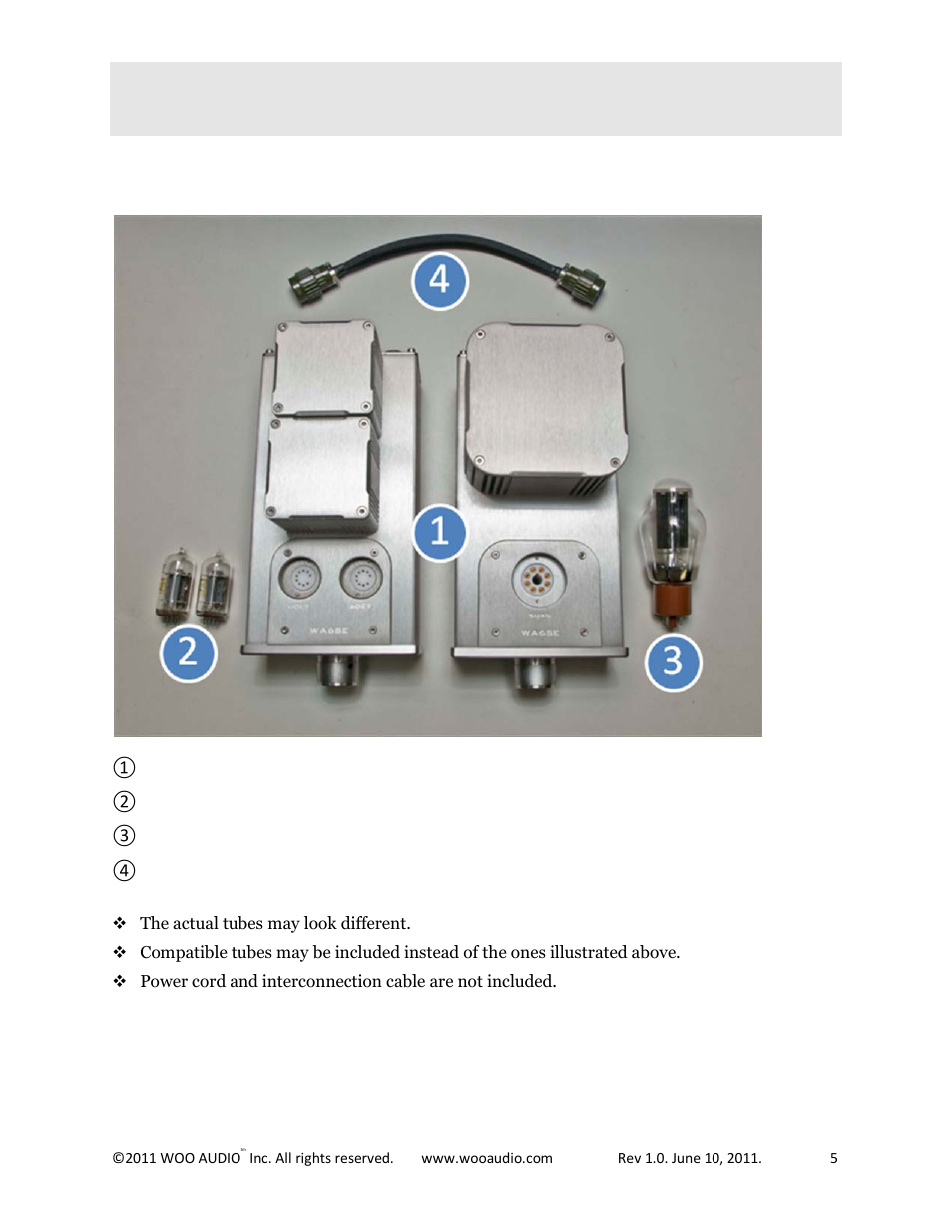 Quick installation | Woo Audio WA6-SE (Special Edition) Headphone Amplifier User Manual | Page 5 / 15