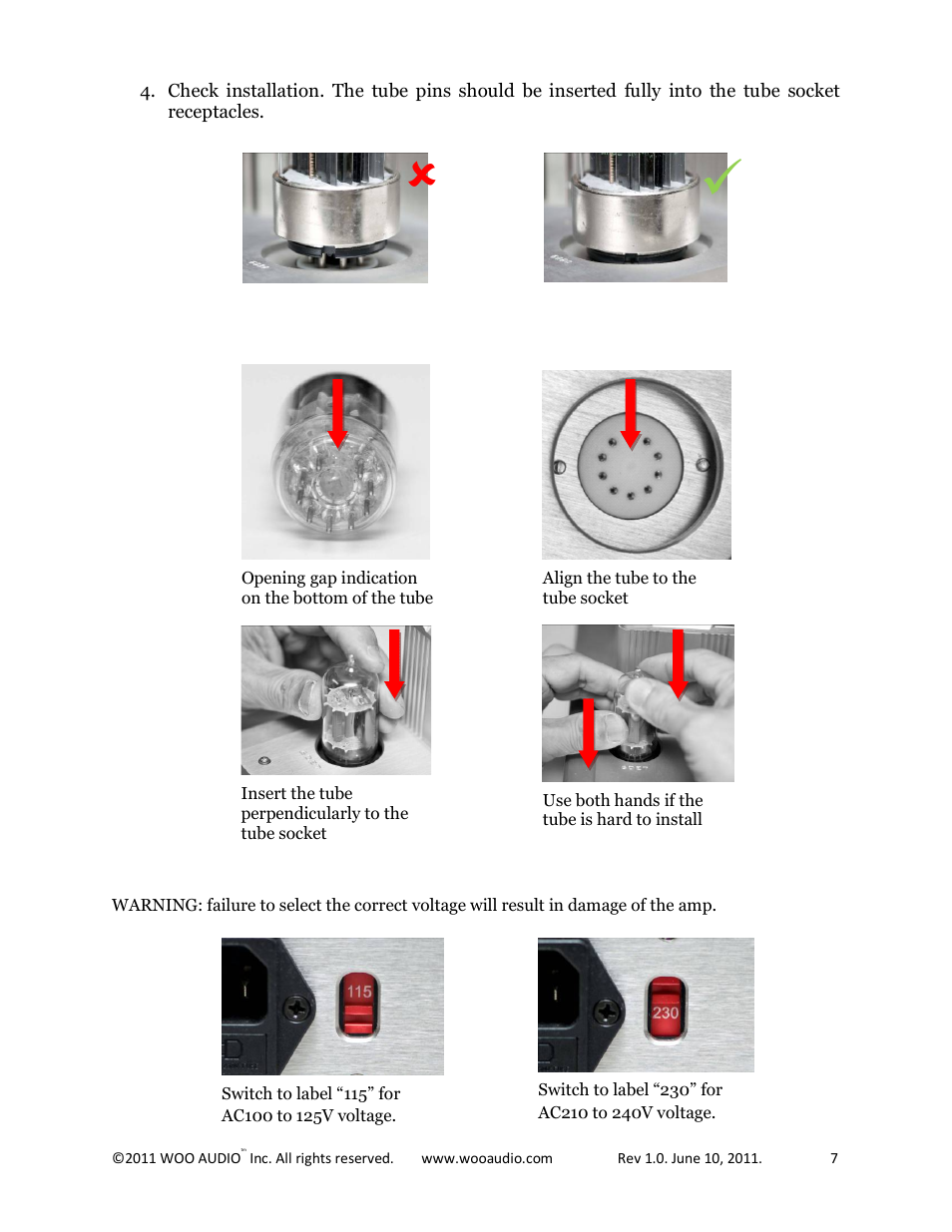Woo Audio WA6-SE (Special Edition) Headphone Amplifier User Manual | Page 7 / 15