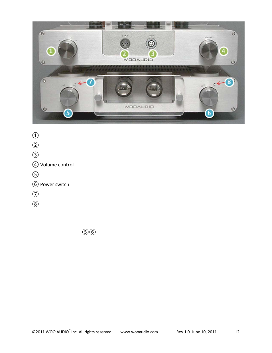 Break-in period | Woo Audio WES User Manual | Page 12 / 17