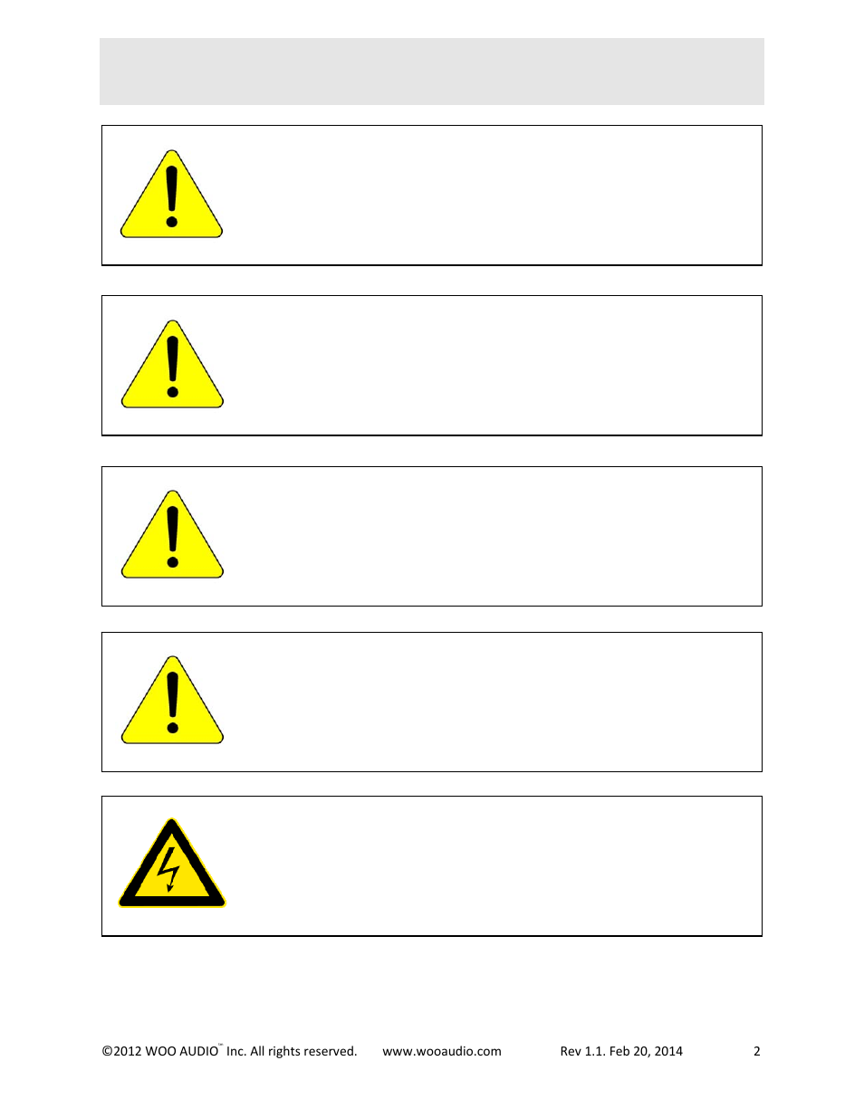 Important safety information | Woo Audio WDS-1 User Manual | Page 2 / 19