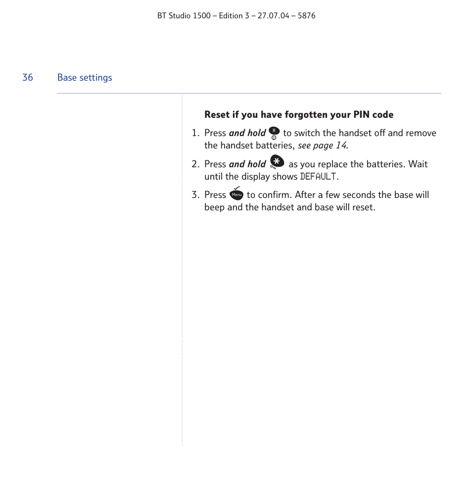 BT STUDIO 1500 User Manual | Page 36 / 68