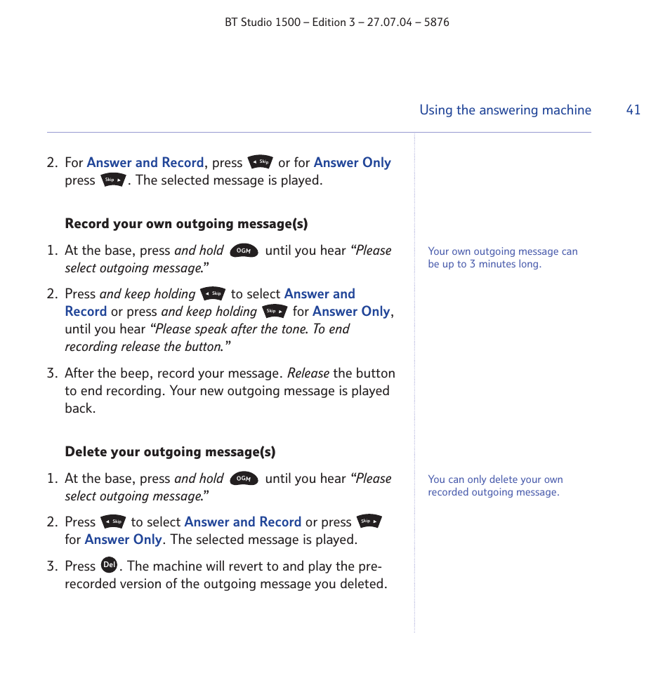 BT STUDIO 1500 User Manual | Page 41 / 68