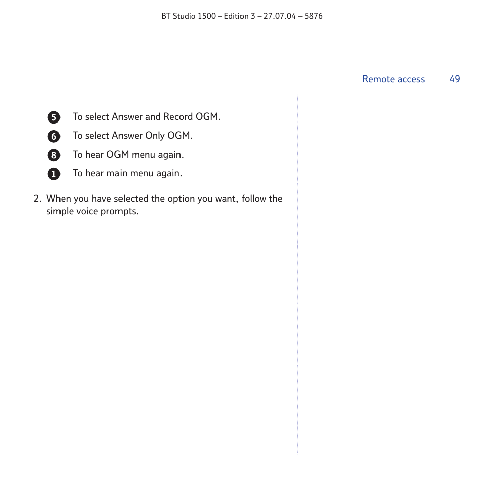 BT STUDIO 1500 User Manual | Page 49 / 68