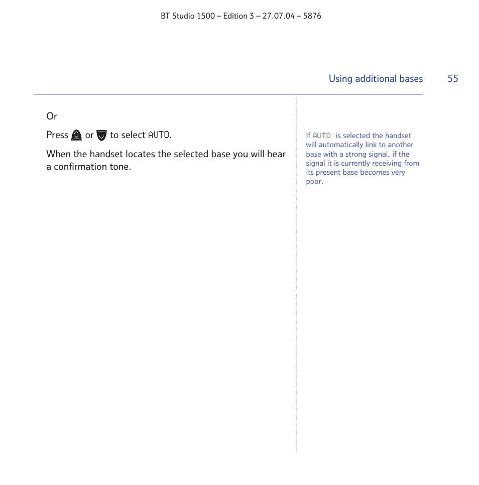 BT STUDIO 1500 User Manual | Page 55 / 68
