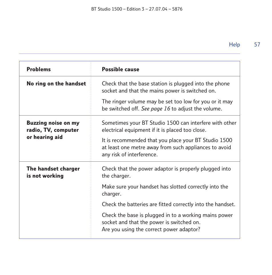 BT STUDIO 1500 User Manual | Page 57 / 68