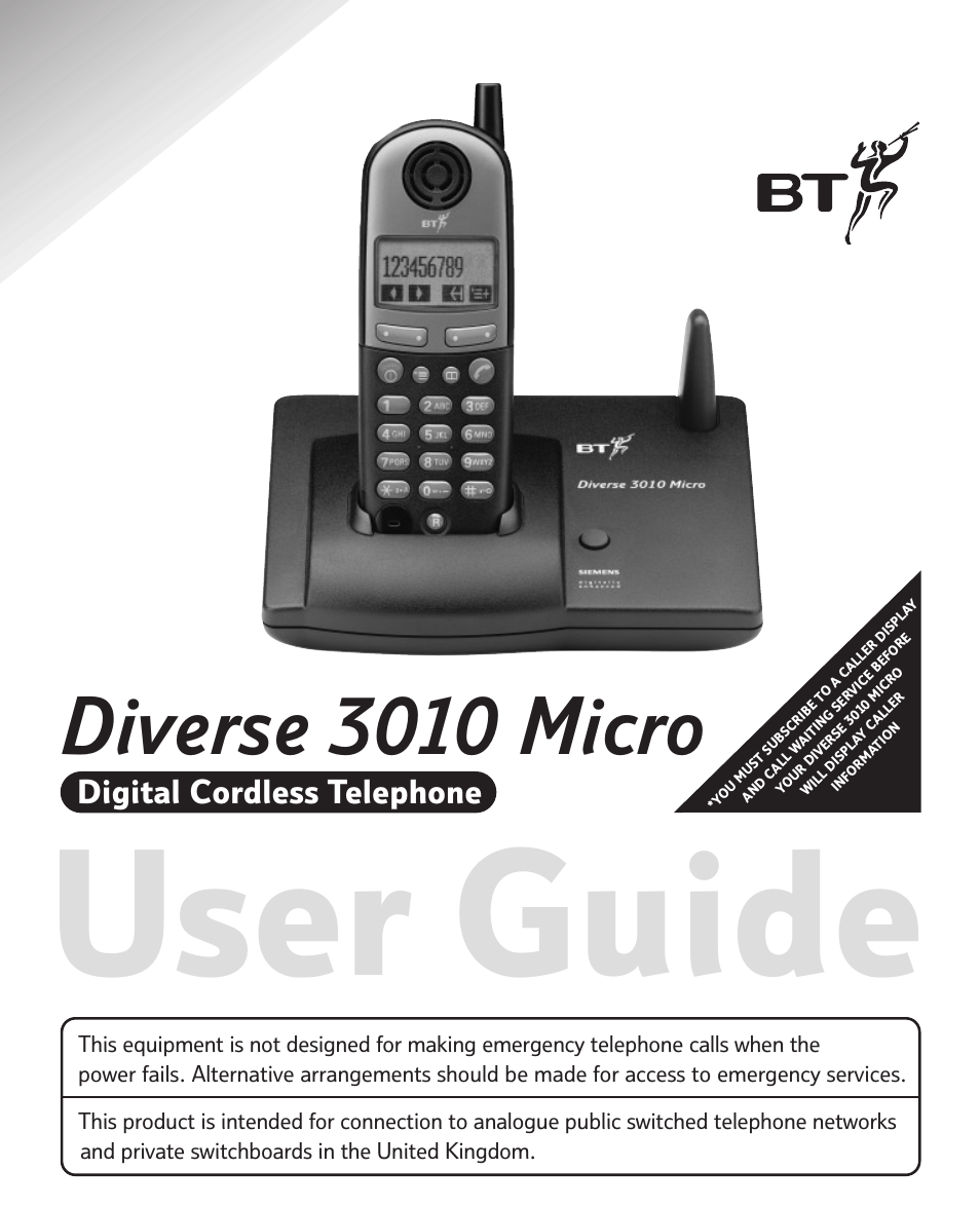 BT Diverse 3010 User Manual | 67 pages