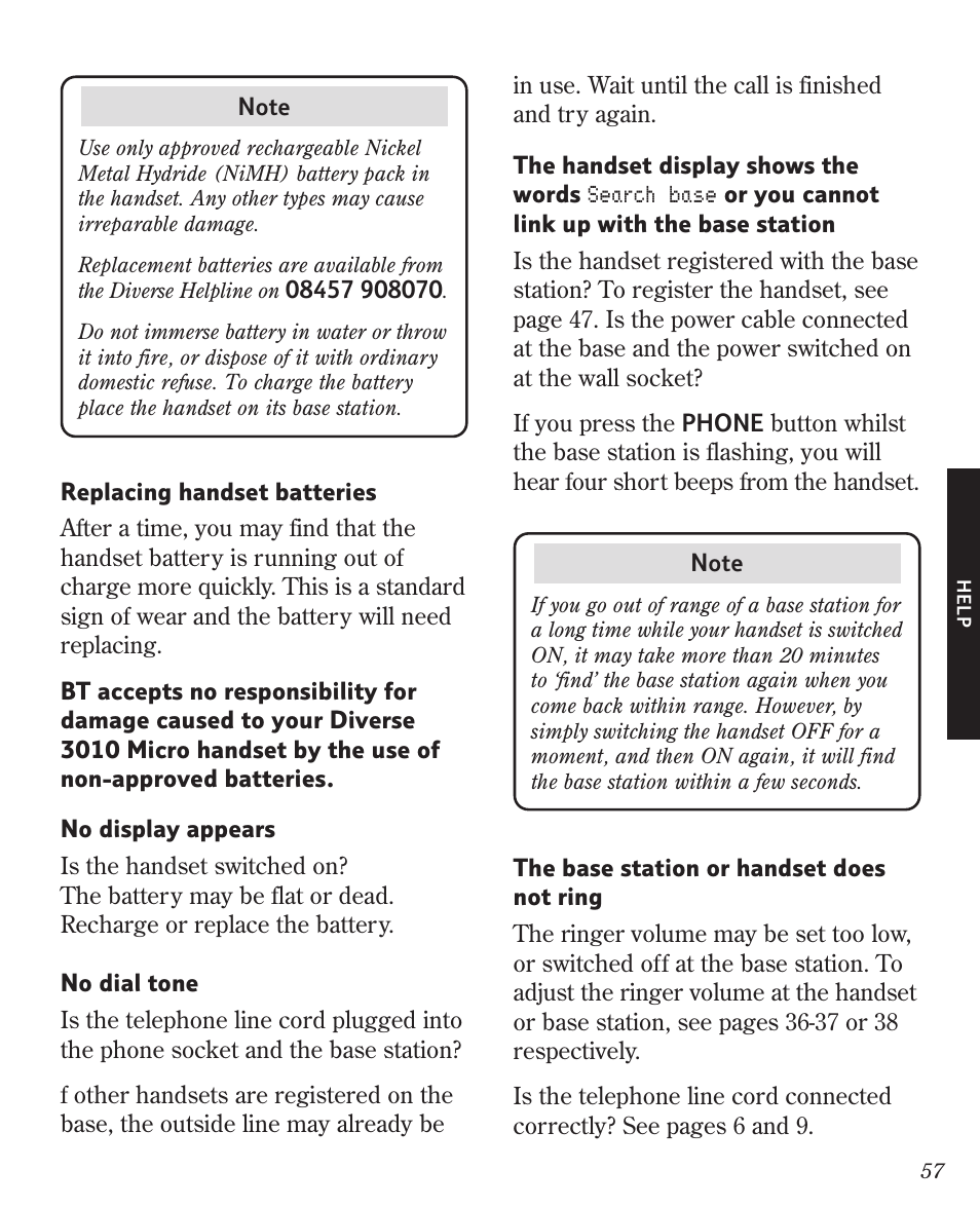 BT Diverse 3010 User Manual | Page 61 / 67