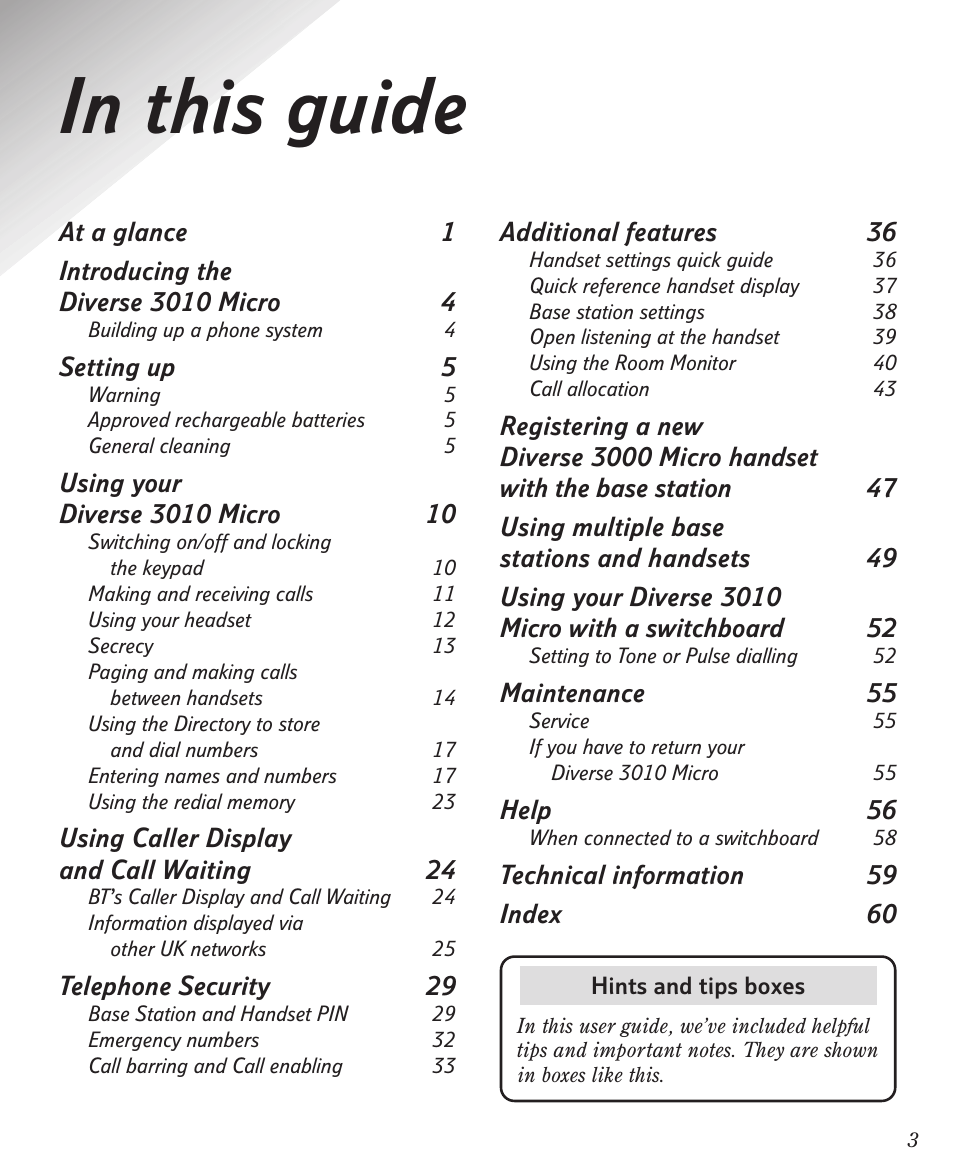 BT Diverse 3010 User Manual | Page 7 / 67