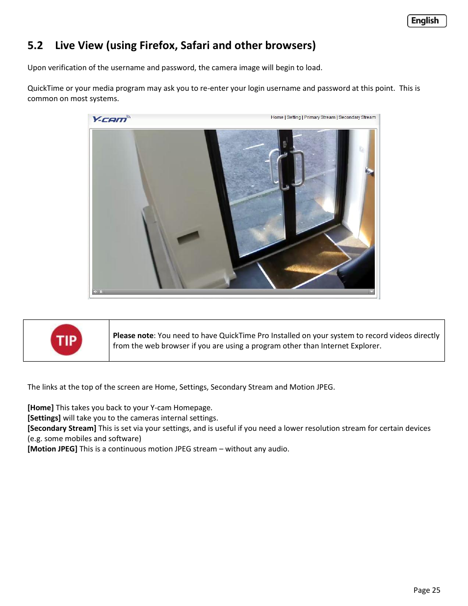 Y-cam Cube User Manual | Page 25 / 88