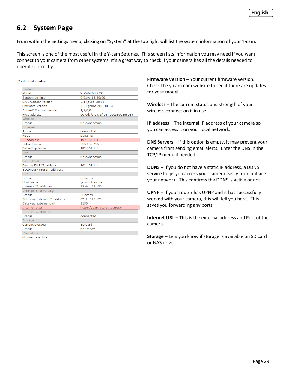 Ystem | Y-cam Cube User Manual | Page 29 / 88