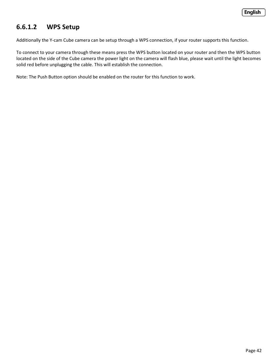 2 wps setup | Y-cam Cube User Manual | Page 42 / 88