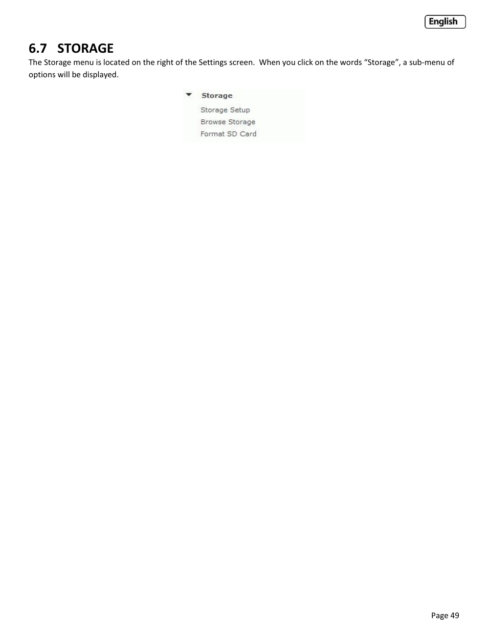 7 storage, Torage, Etup | Y-cam Cube User Manual | Page 49 / 88
