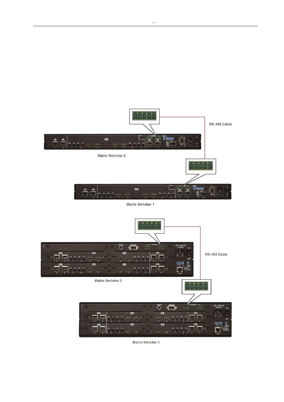 2 rs-485 | Zigen HDBaseT Switches User Manual | Page 26 / 88