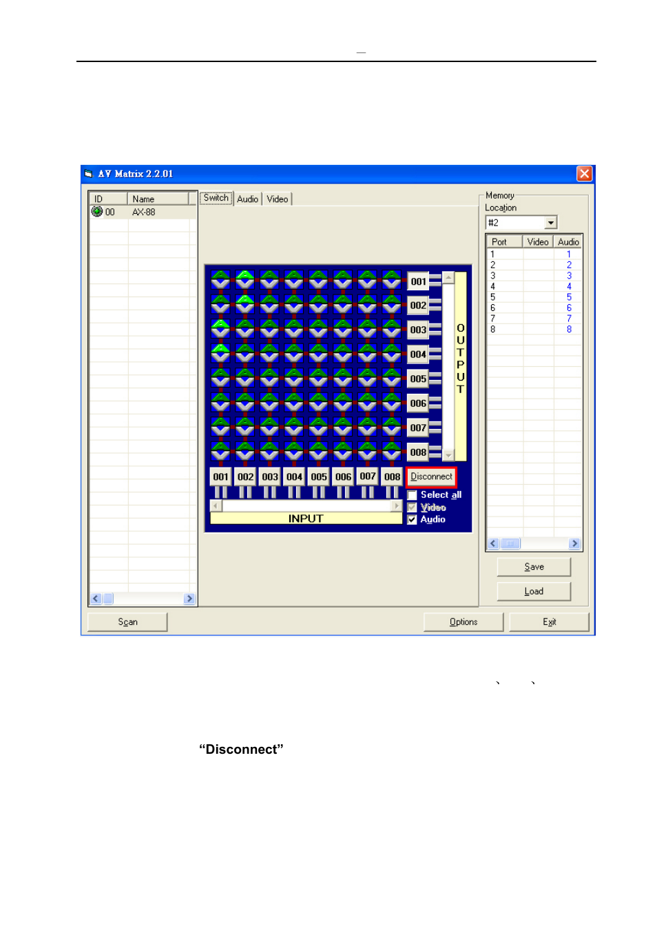 2 disconnect function key | Zigen AX-88 Audio User Manual | Page 27 / 65
