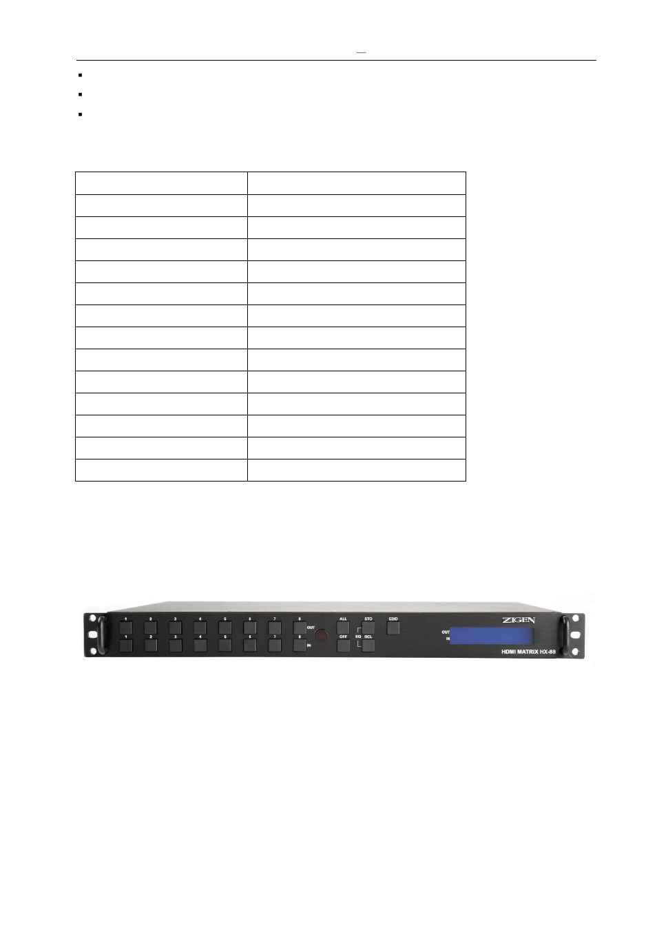 0 specifications, 0 host installation | Zigen HX-88 User Manual | Page 6 / 42