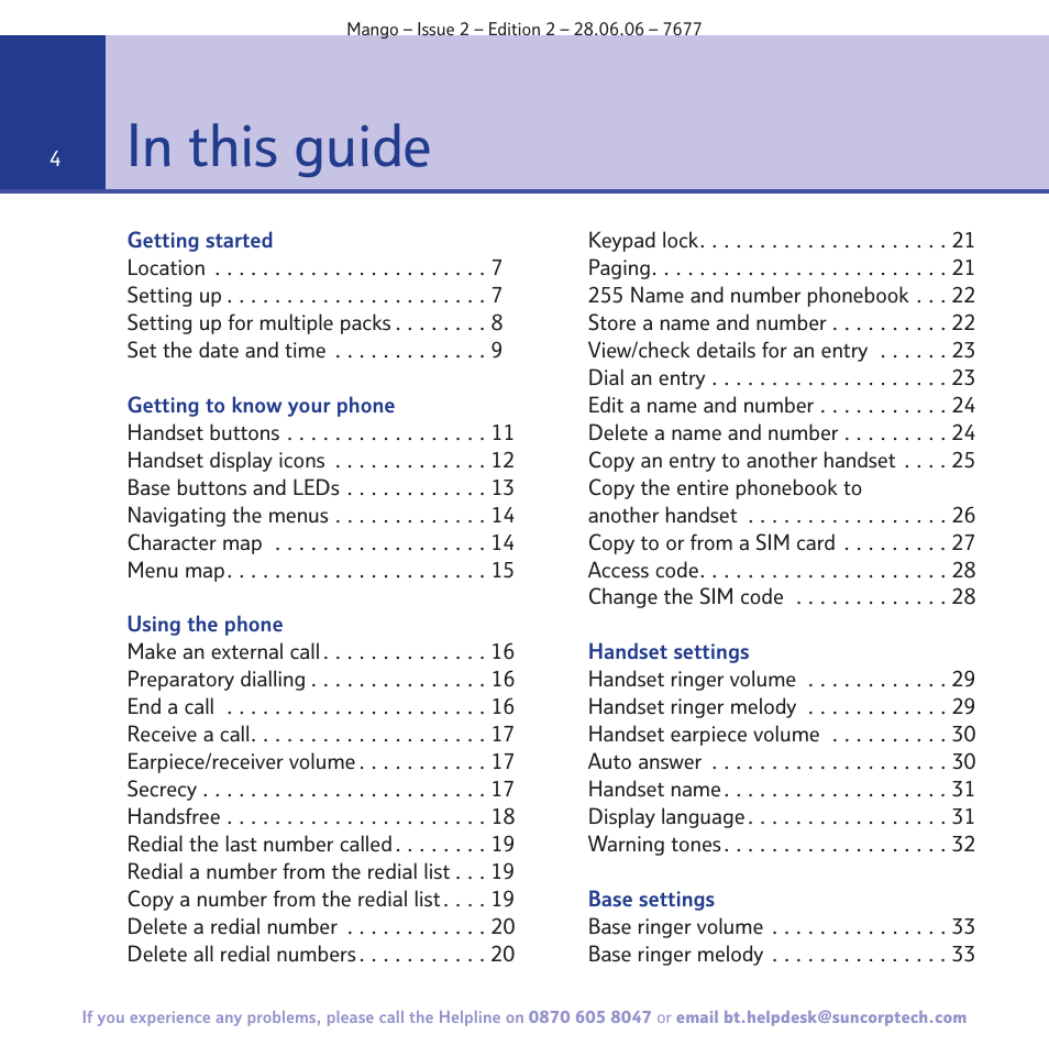 BT MANGO User Manual | Page 4 / 92