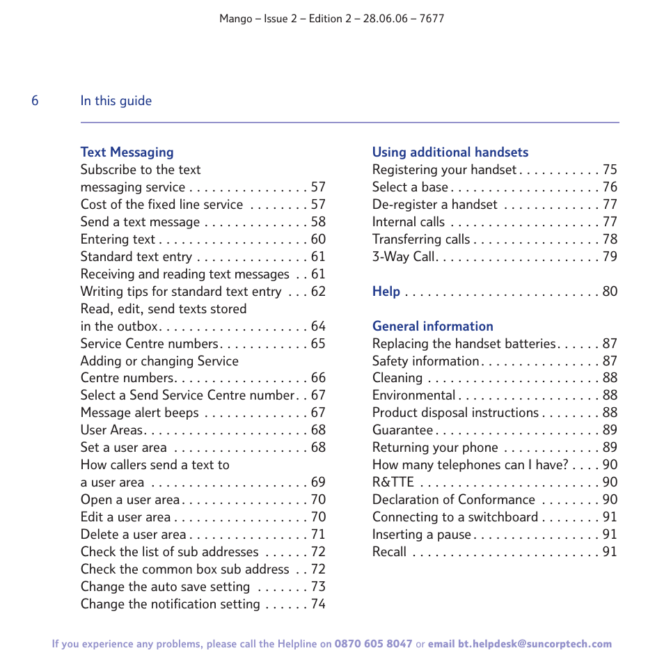 BT MANGO User Manual | Page 6 / 92