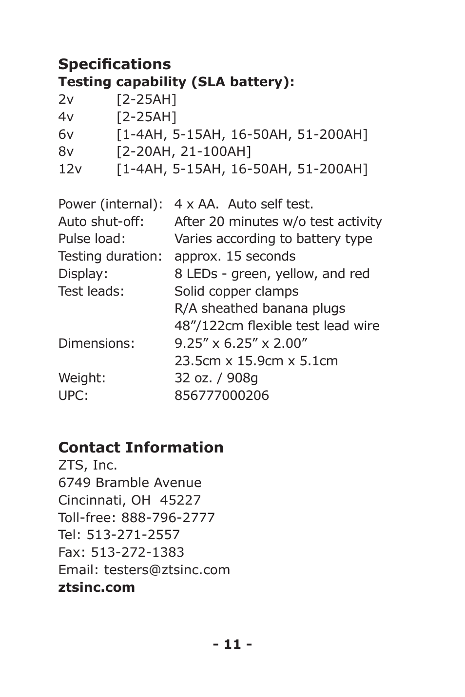 ZTS MBT-LA2 User Manual | Page 13 / 15