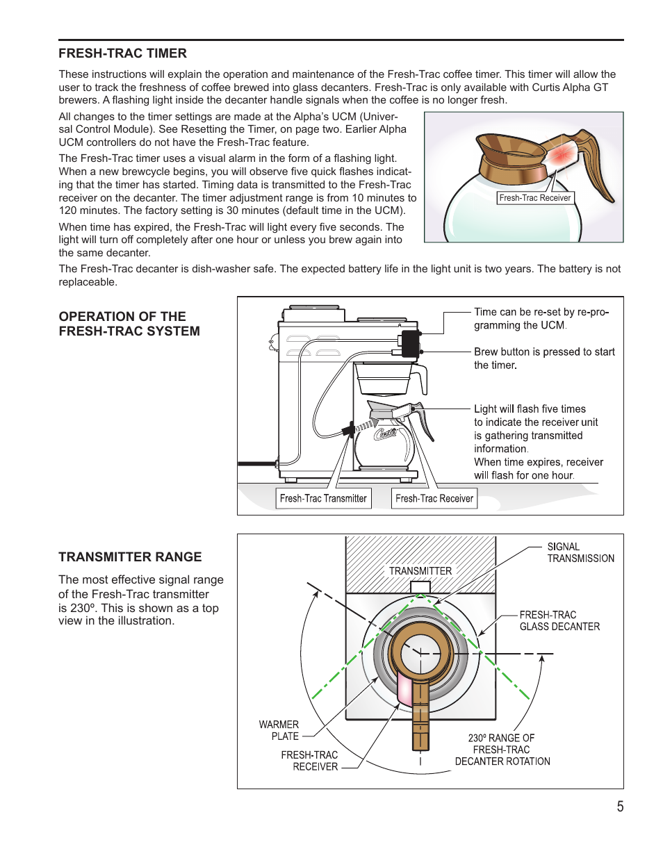 Wilbur Curtis ALPHA 6GTN Fresh-Trac User Manual | Page 5 / 12