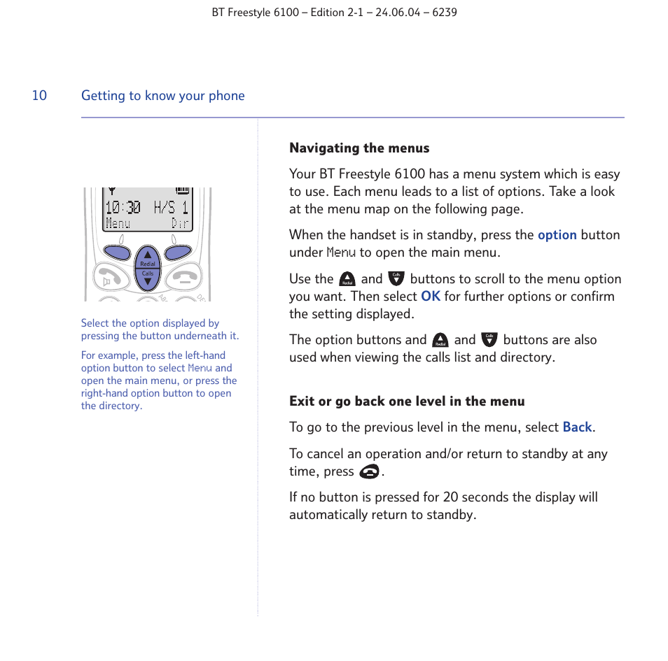 BT Freestyle 6100 User Manual | Page 10 / 52