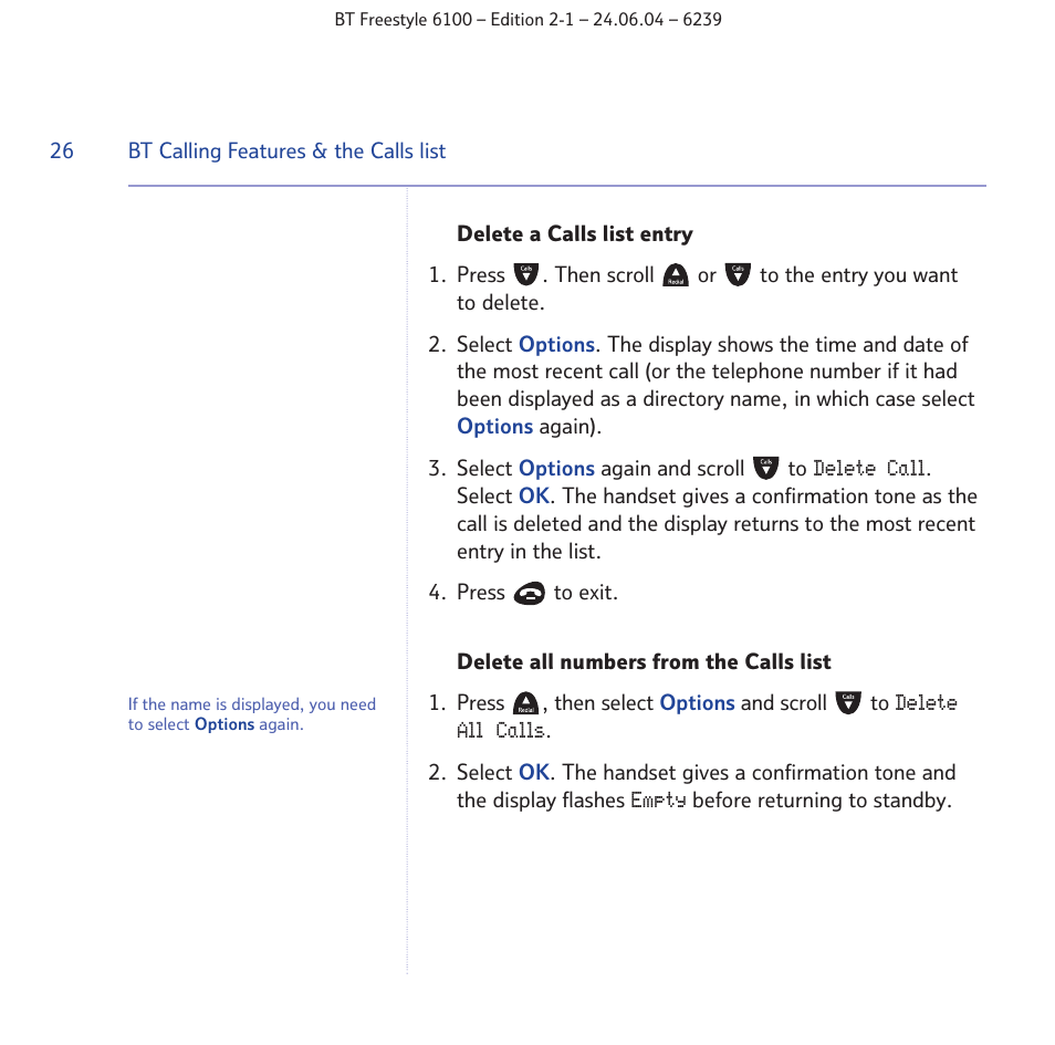 BT Freestyle 6100 User Manual | Page 26 / 52