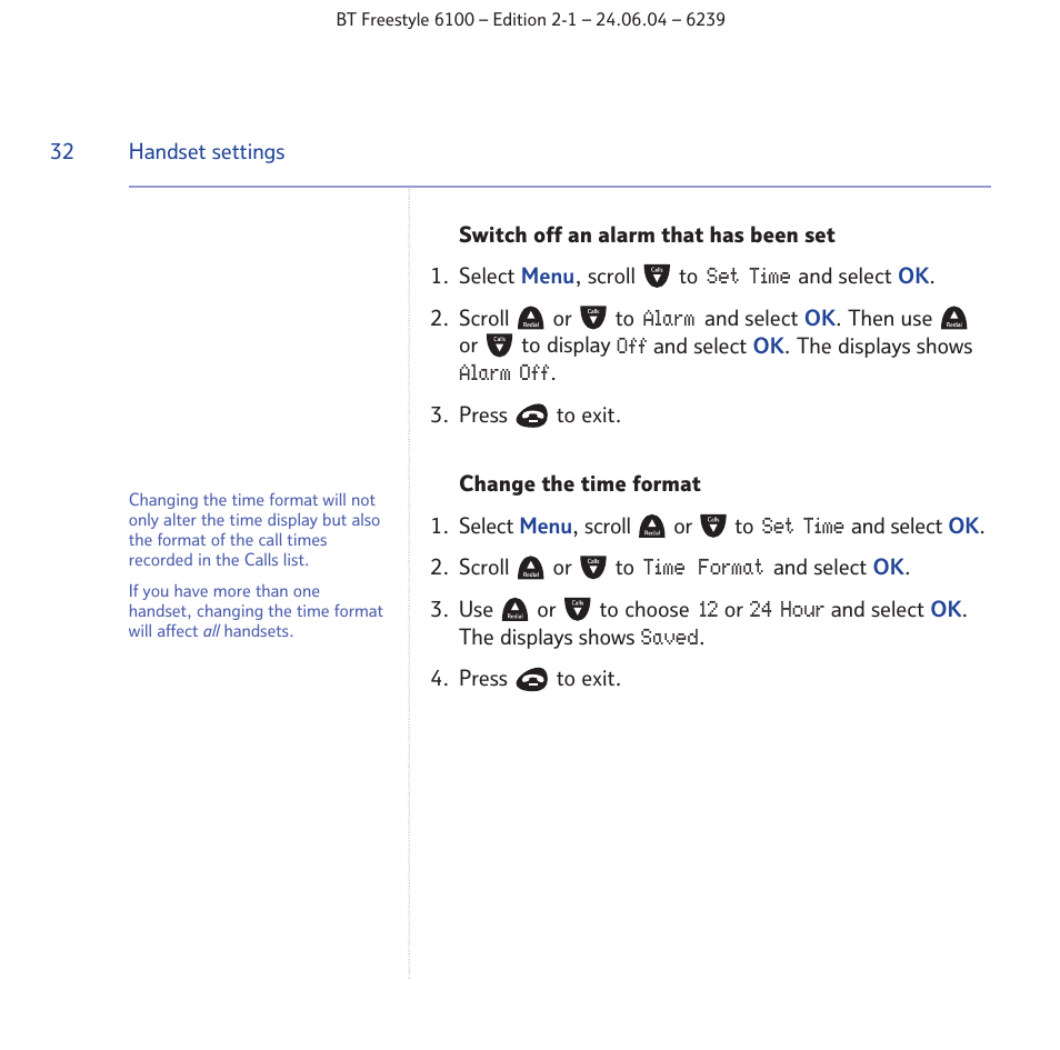 BT Freestyle 6100 User Manual | Page 32 / 52