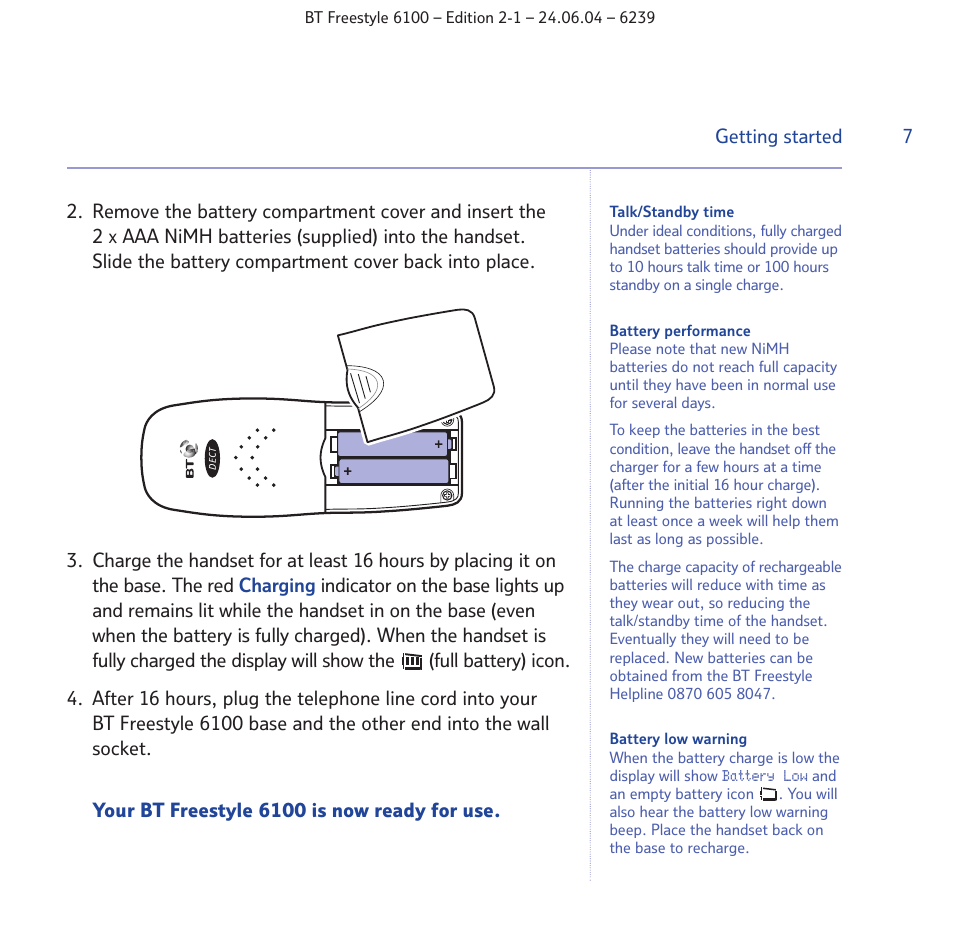 BT Freestyle 6100 User Manual | Page 7 / 52