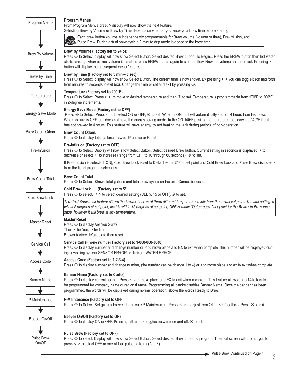 Wilbur Curtis D1000GT User Manual | Page 3 / 8