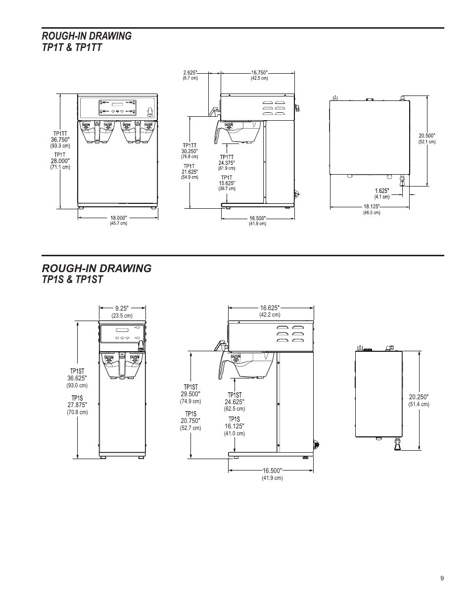 Wilbur Curtis TP1T User Manual | Page 9 / 12