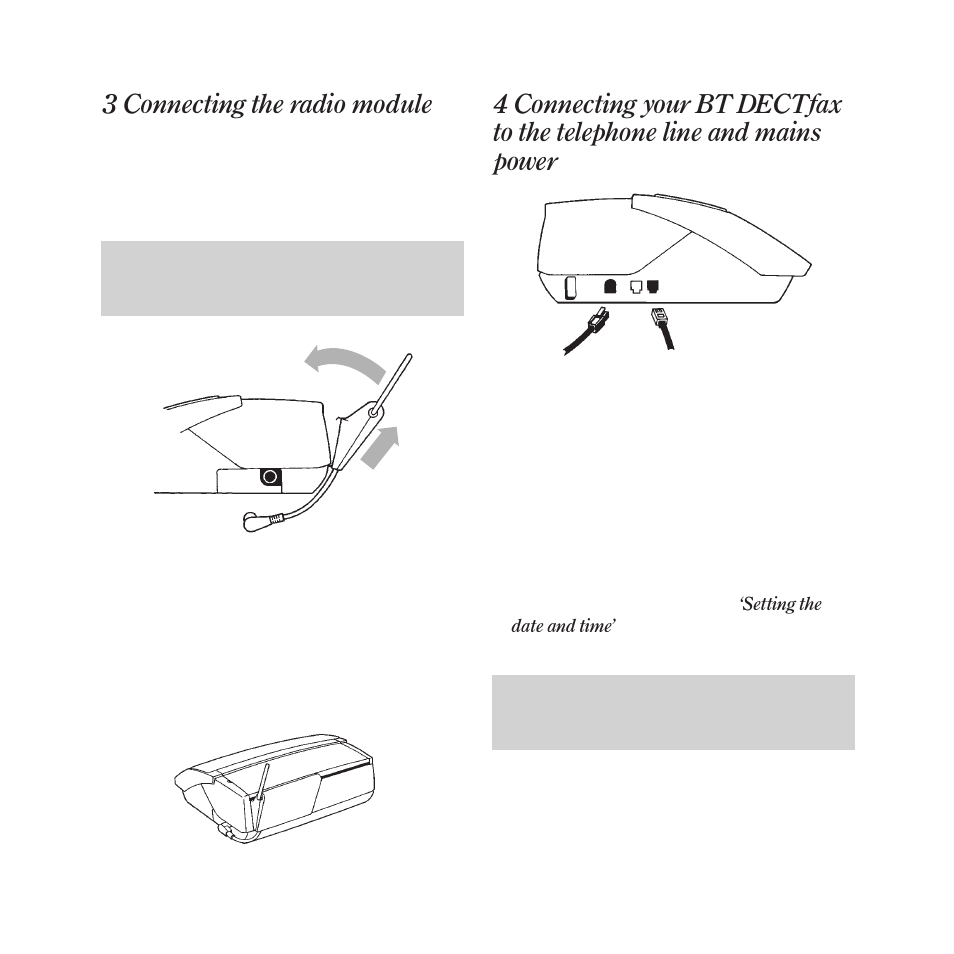 3 connecting the radio module | BT DECTfax Fax machine and digital telephone system User Manual | Page 12 / 48