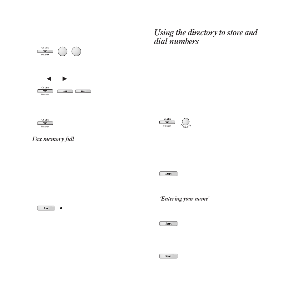 Using the directory to store and dial numbers | BT DECTfax Fax machine and digital telephone system User Manual | Page 22 / 48