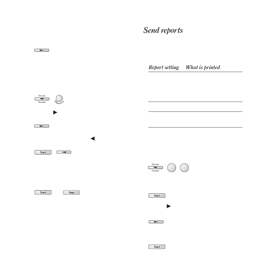 Send reports | BT DECTfax Fax machine and digital telephone system User Manual | Page 24 / 48