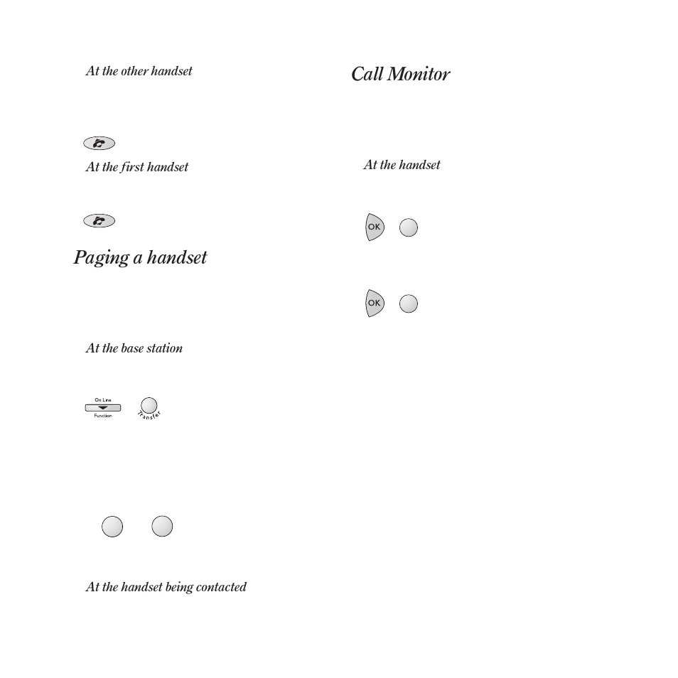 Paging a handset, Call monitor | BT DECTfax Fax machine and digital telephone system User Manual | Page 37 / 48