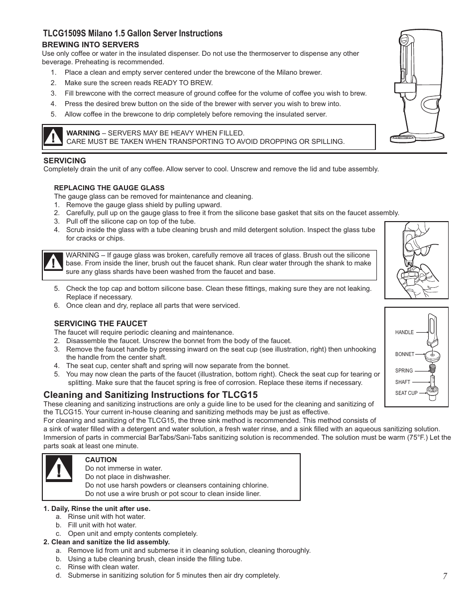 Wilbur Curtis TPC2S User Manual | Page 7 / 10