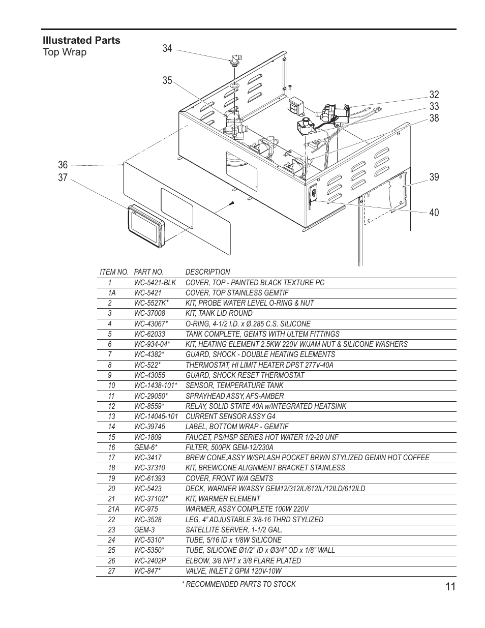 Wilbur Curtis G4GEMT User Manual | Page 11 / 16