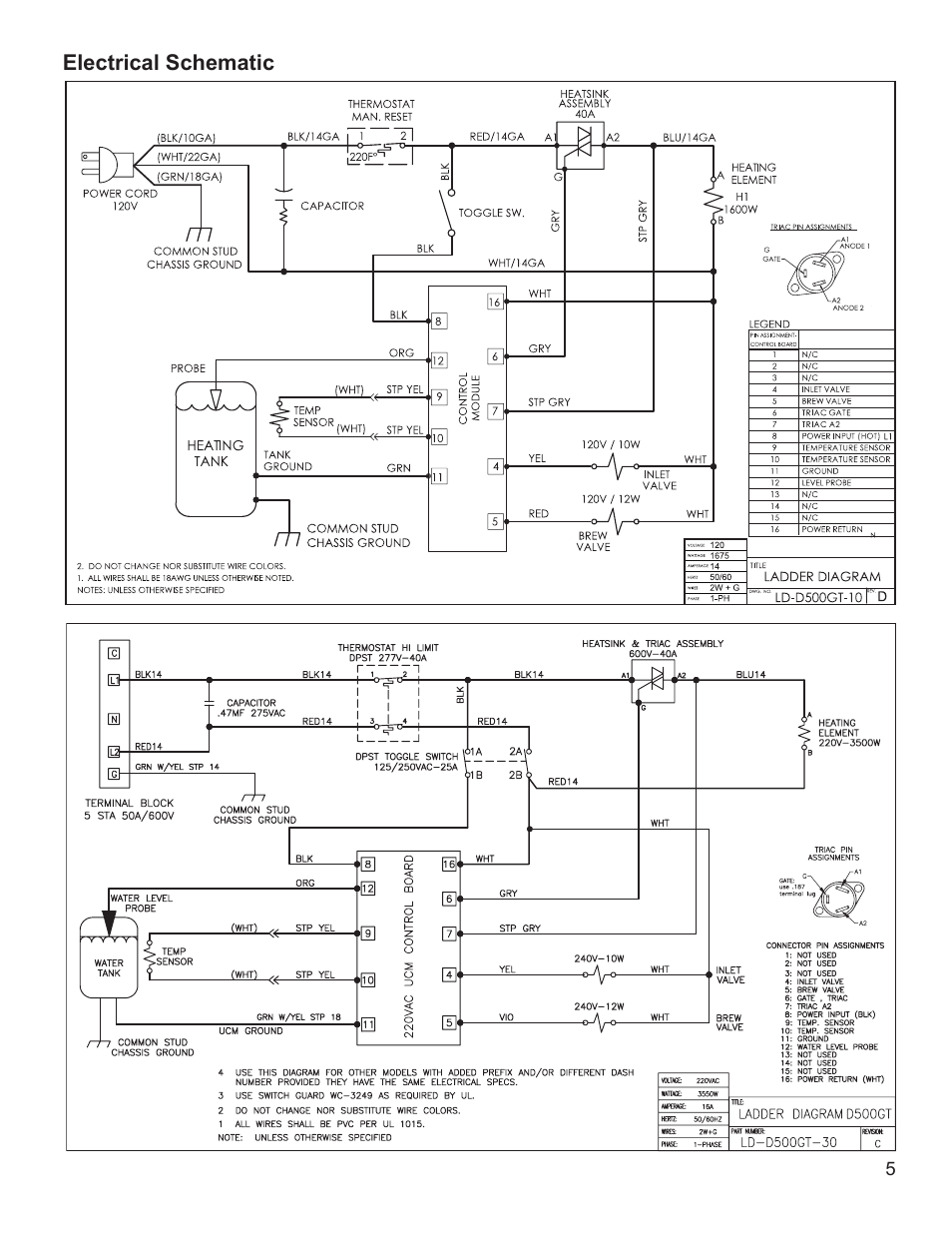 Wilbur Curtis D500GT User Manual | Page 5 / 10