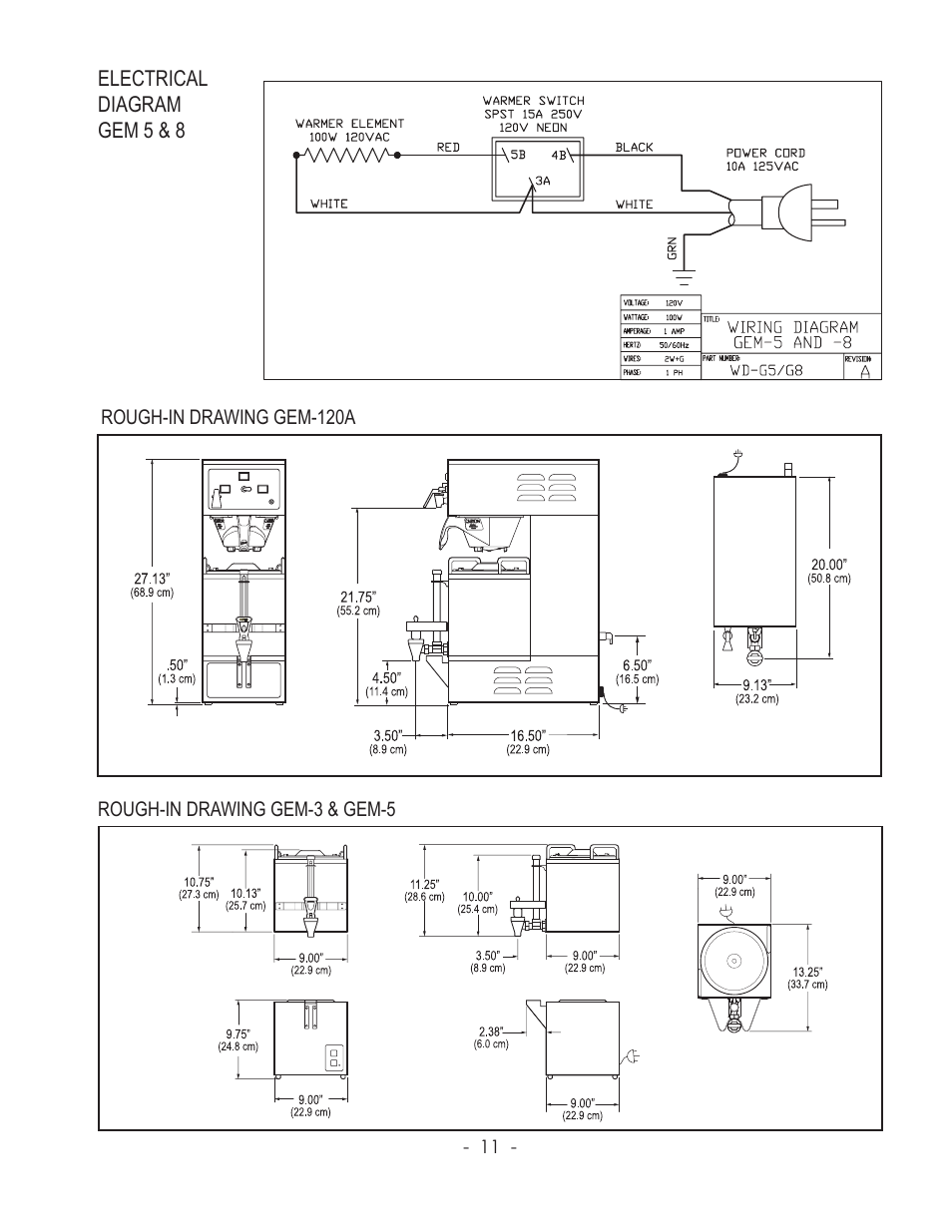 Wilbur Curtis GEM-120A User Manual | Page 11 / 12