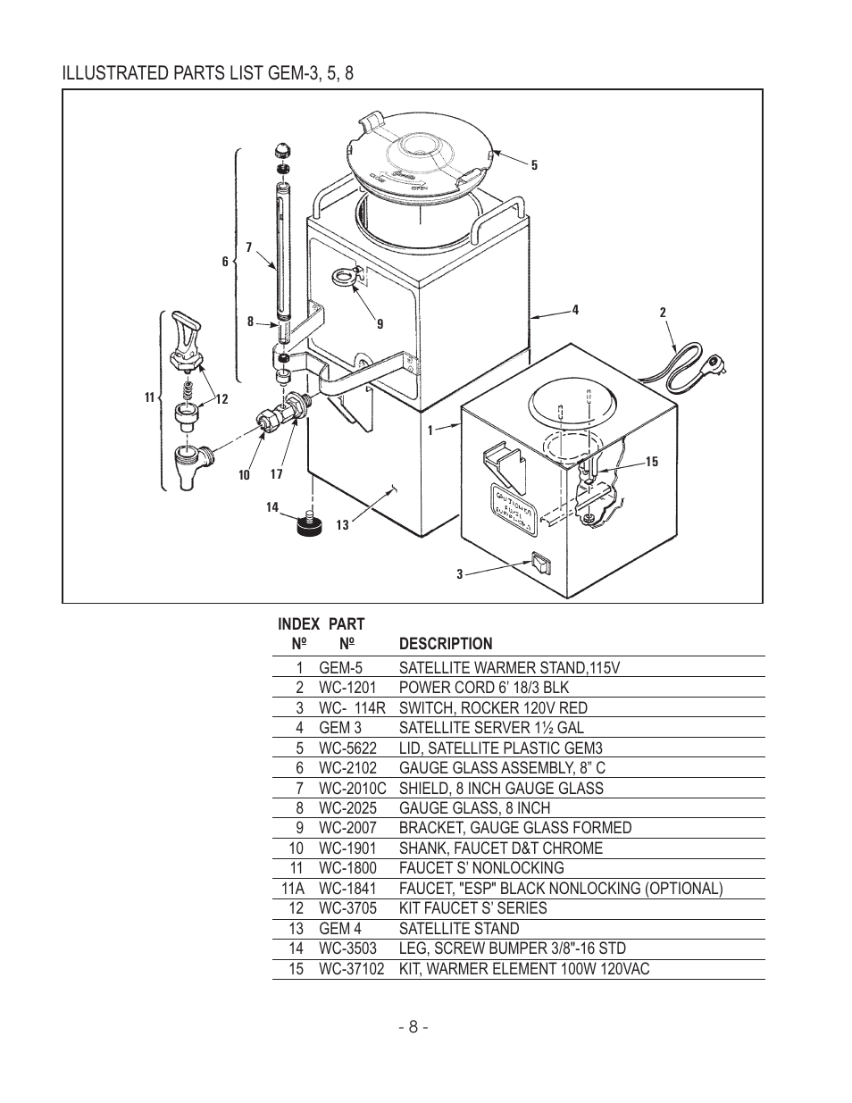 Wilbur Curtis GEM-120A User Manual | Page 8 / 12