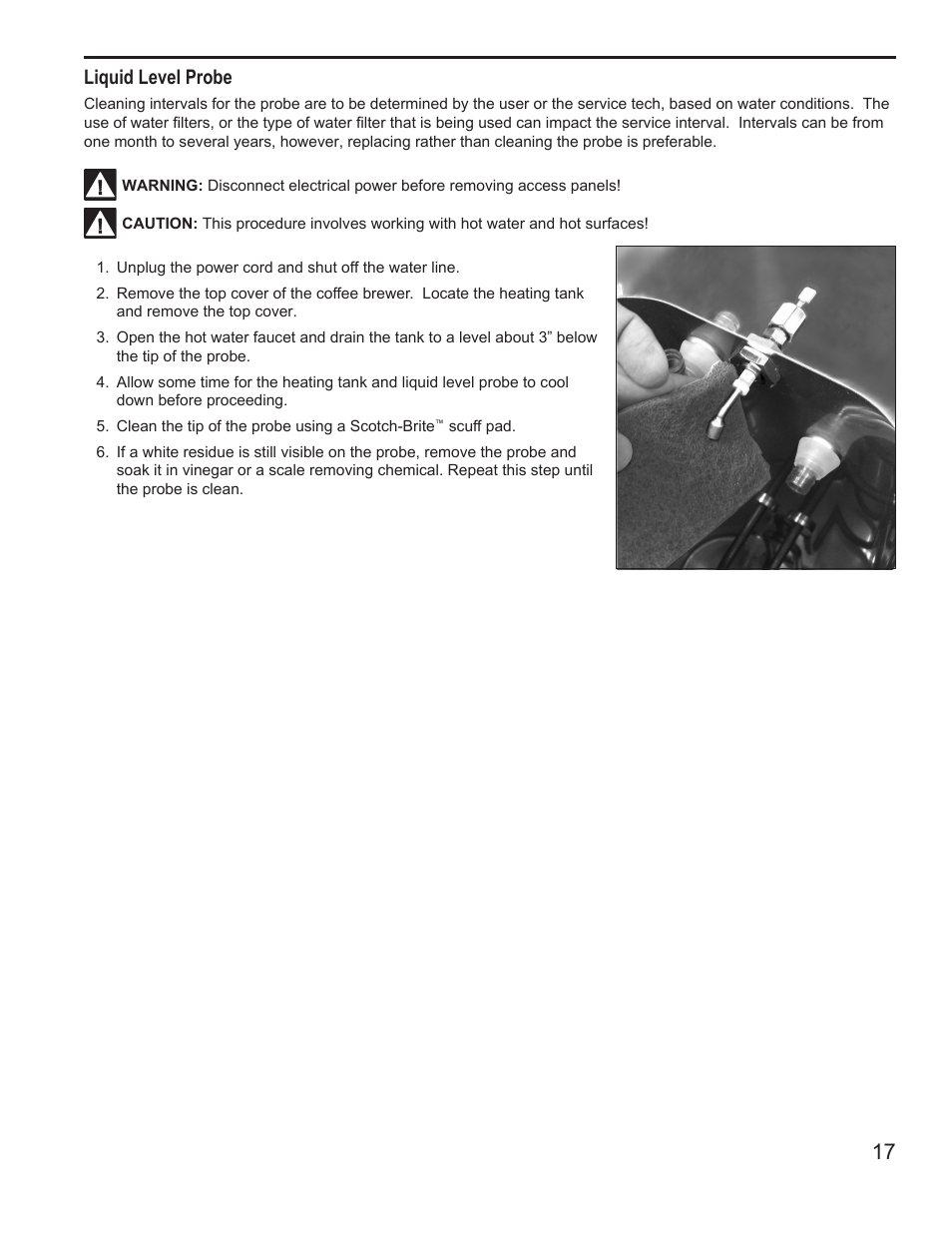 Liquid level probe | Wilbur Curtis G4GEMSIF User Manual | Page 17 / 18