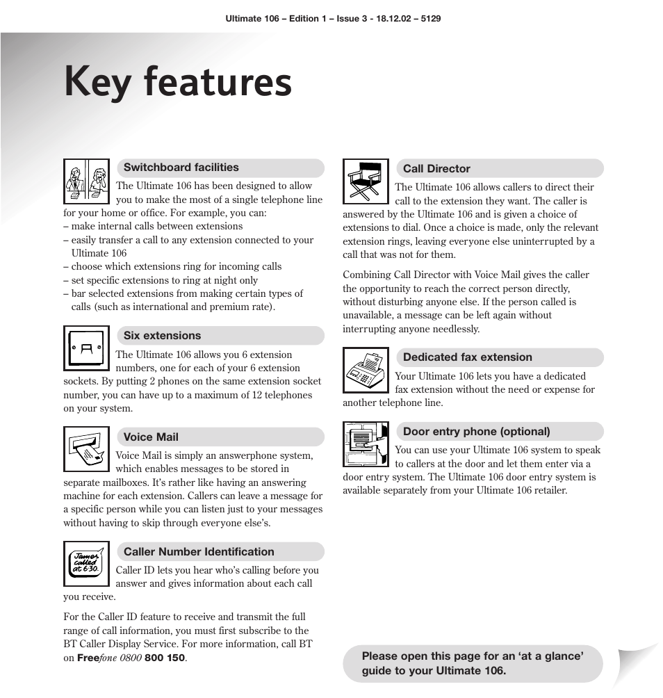 Key features | BT 106 User Manual | Page 2 / 45