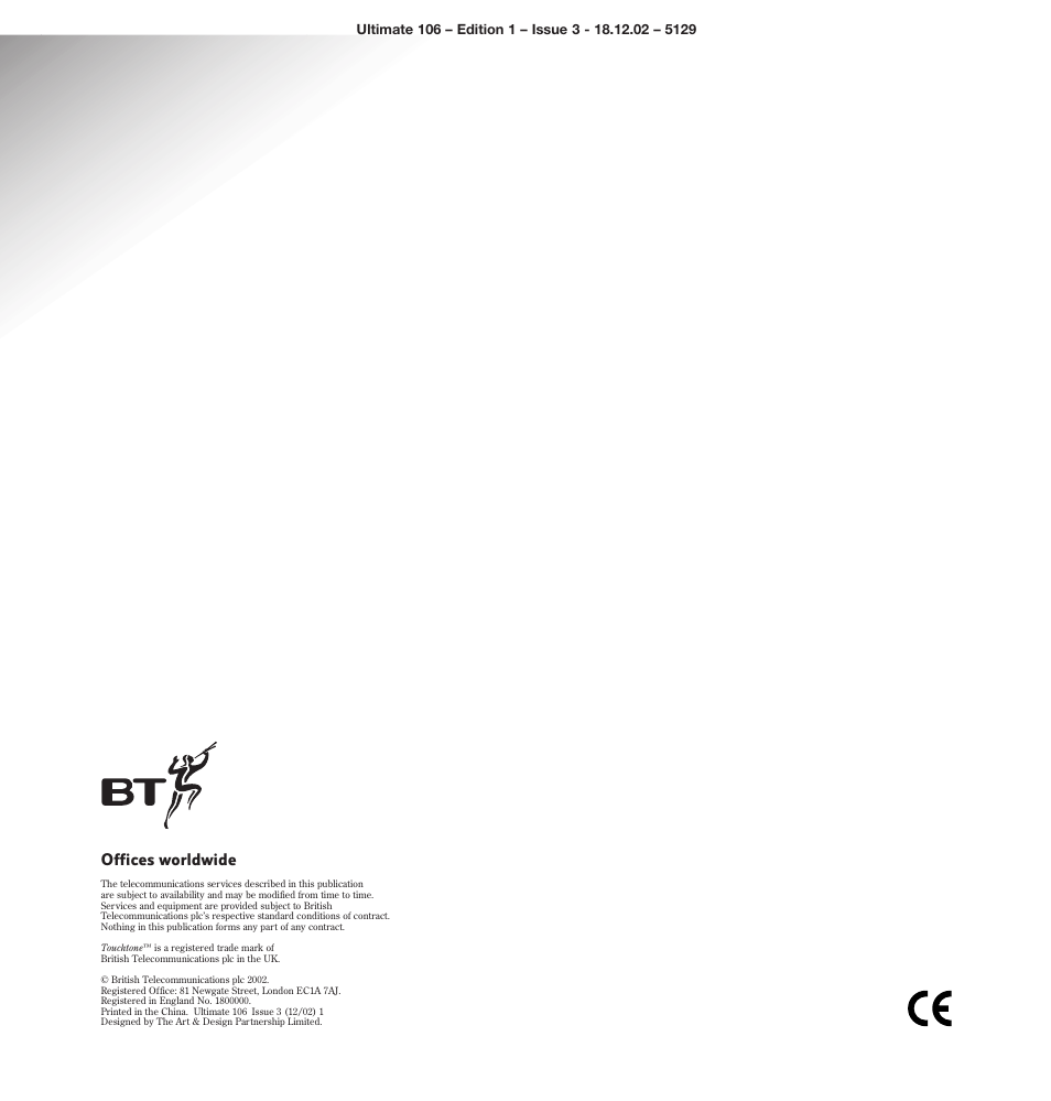 Offices worldwide | BT 106 User Manual | Page 44 / 45