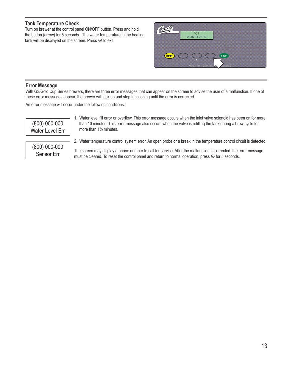 Wilbur Curtis PTT3 User Manual | Page 13 / 14