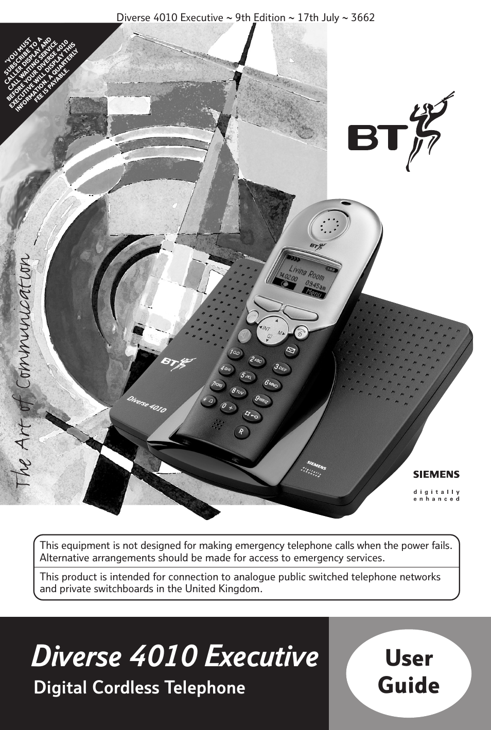 BT 4010 Executive User Manual | 69 pages