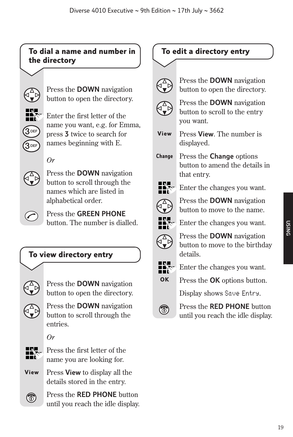 BT 4010 Executive User Manual | Page 21 / 69